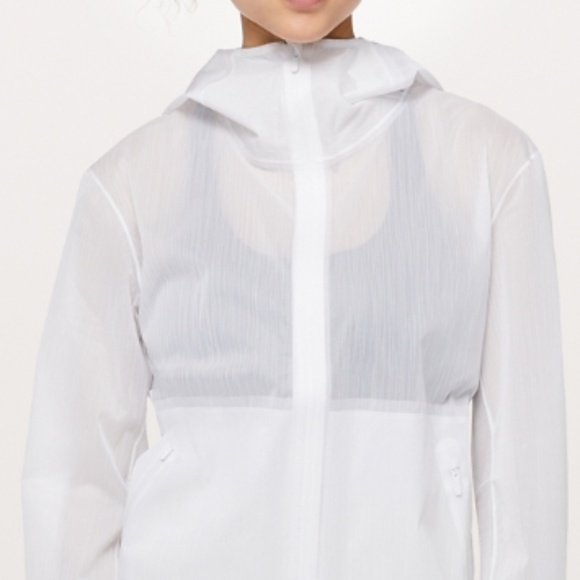*SOLD* LULULEMON Sheer Joy Waterproof Running Jacket White NWT New 0 - Picture 5 of 9